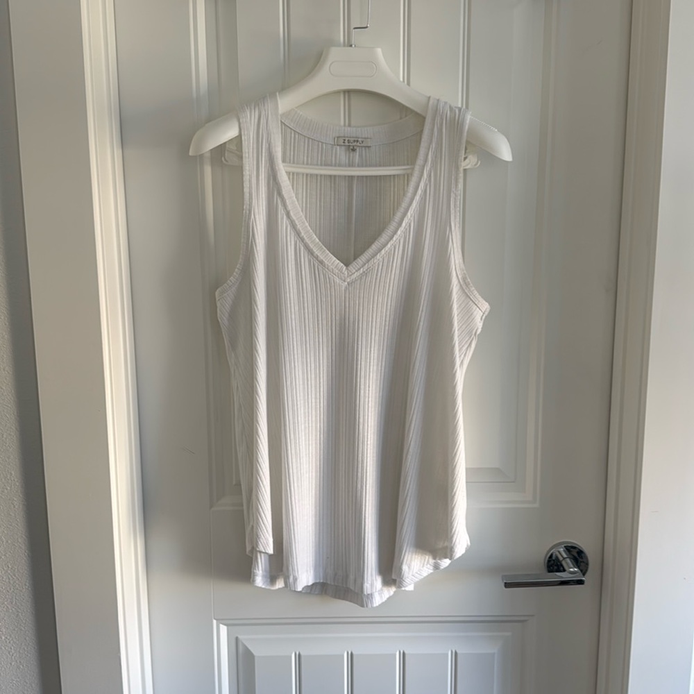 Z Supply White Racerback Top
